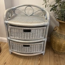 Vintage Light Blue Cane Bamboo