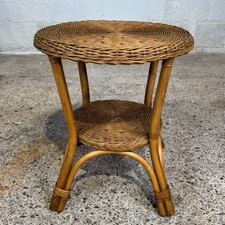 Vintage Rattan Side Table Two