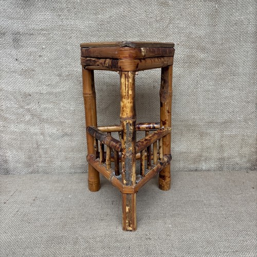 Vintage bamboo rattan side - vintage,