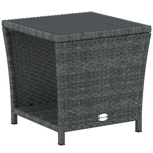 Outsunny side table tier - side, 2-tier
