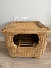 Large Rattan Wicker Side Table