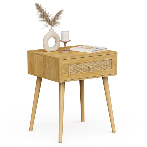Bedside table with - with, natural