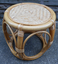 MCM ROUND BAMBOO RATTAN SIDE