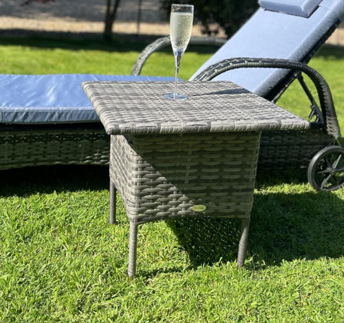 Grey rattan side - grey,