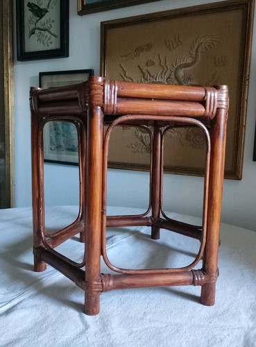 Vintage bamboo side - vintage, table