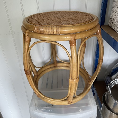 Vintage rattan side - rattan, table