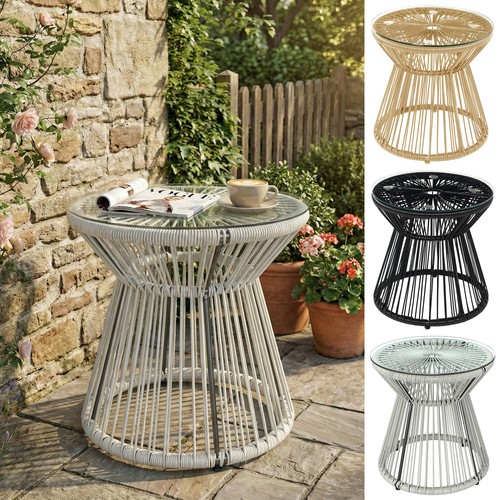 Rattan end table - end, table,