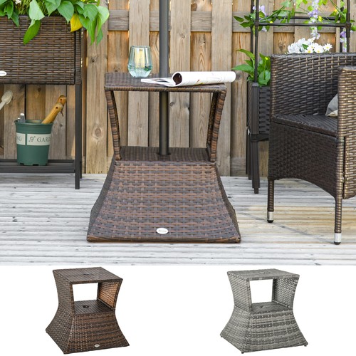 Rattan side table outdoor - rattan,